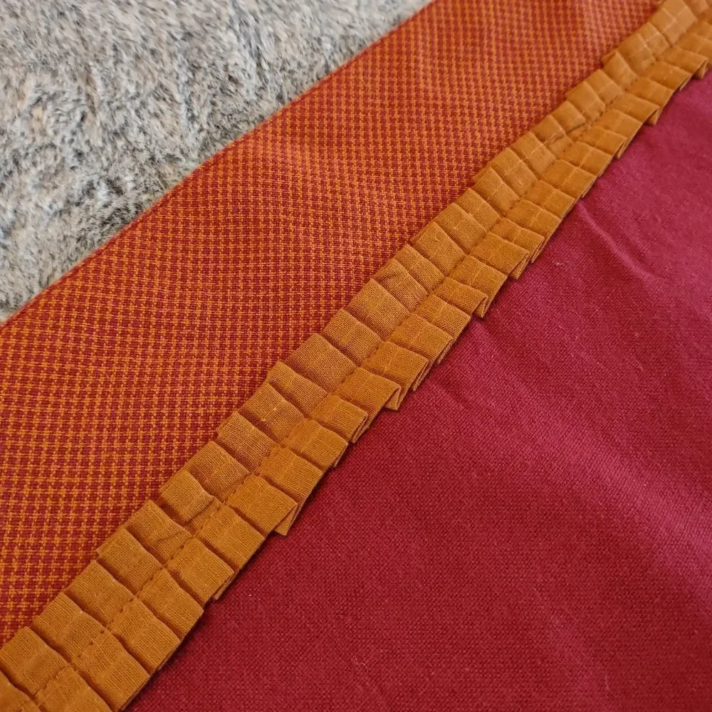 Handmade Placemats Red & Orange Set of 4‎